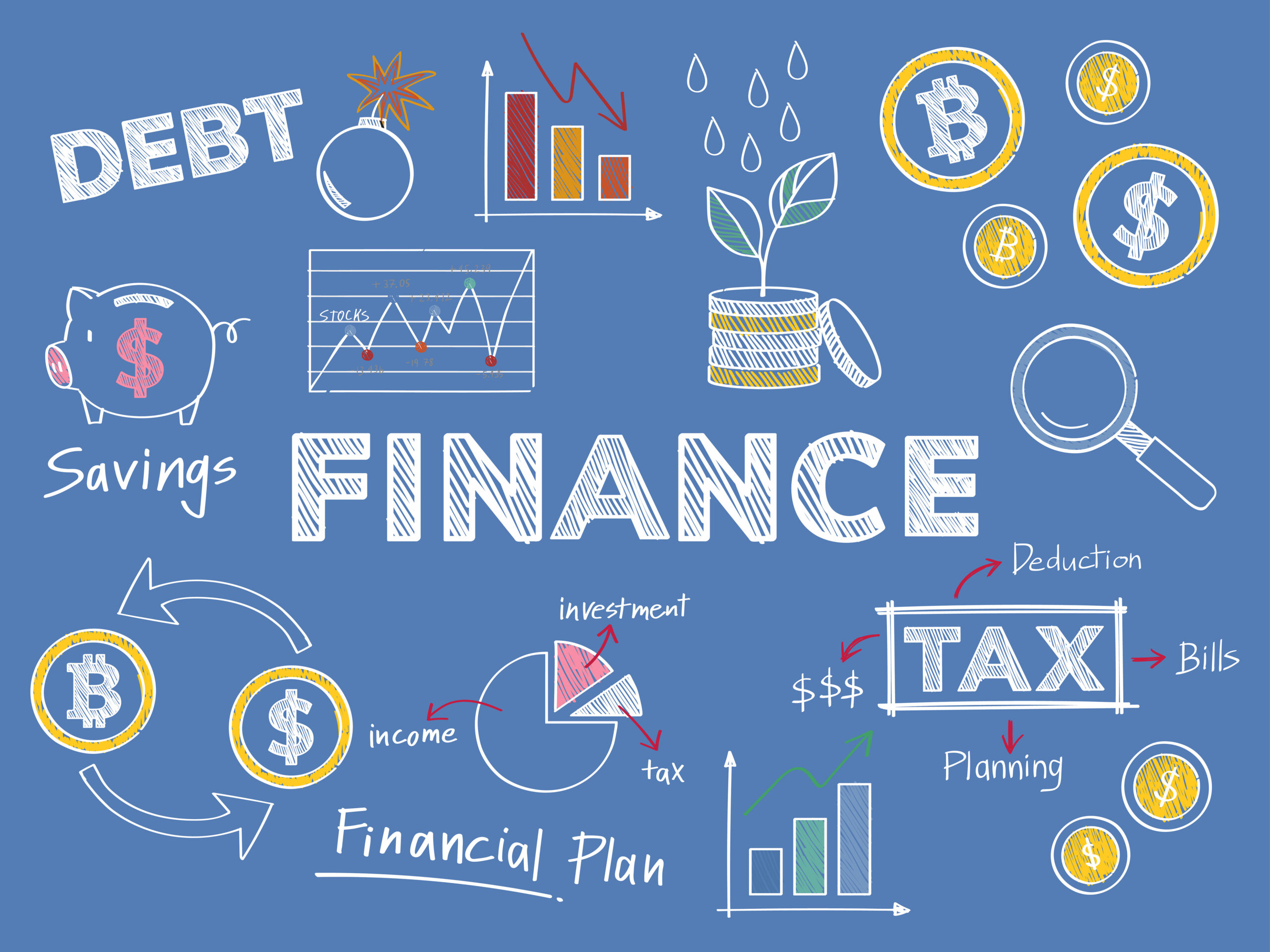 Finance and financial performance concept illustration